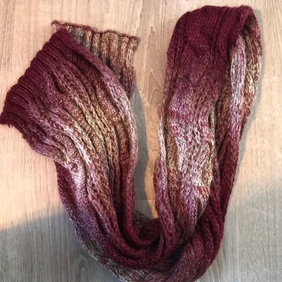 Burgundy Ombré Scarf - Picture 2 of 2
